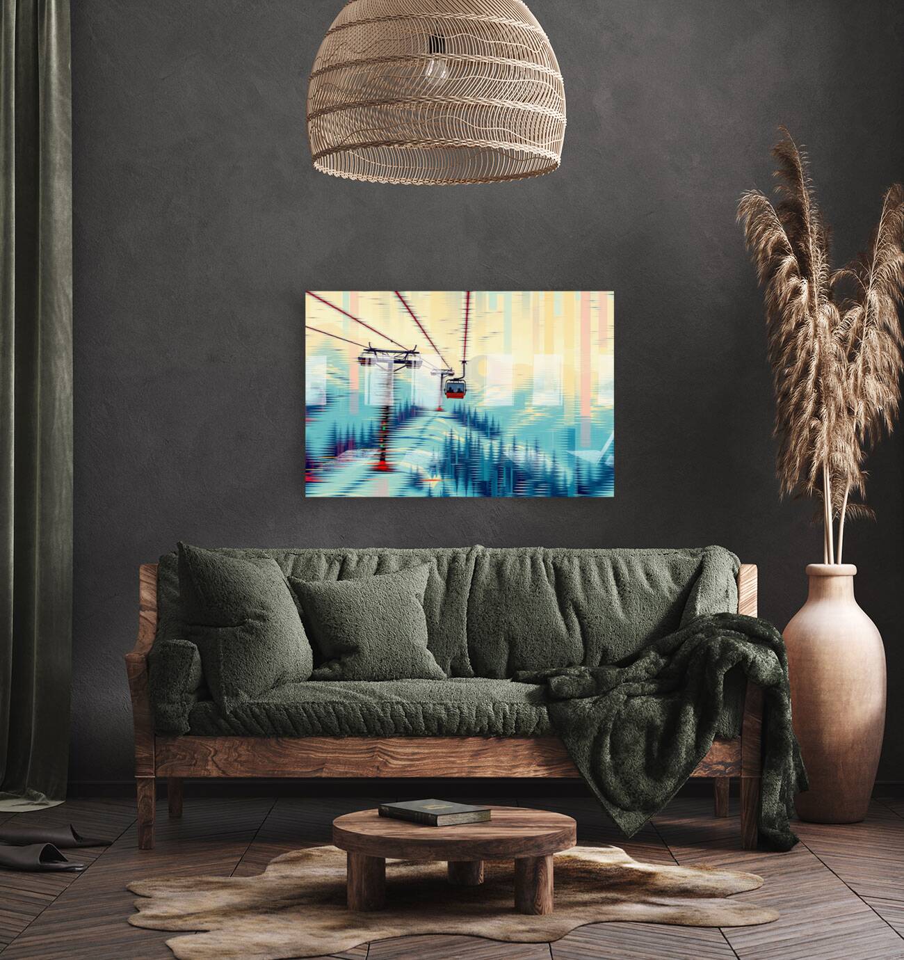 Acrylic Print Mockup Ski Lift Wall Art