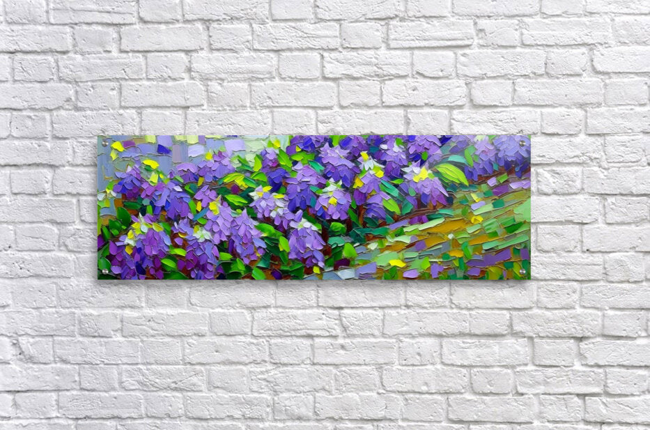 Acrylic Print Purple Flower Wall Art