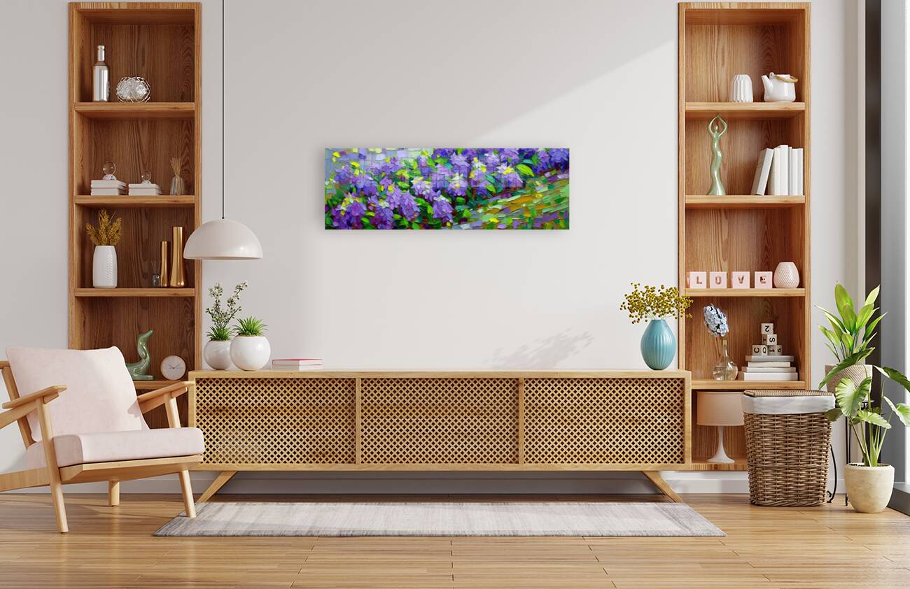 Acrylic Print Mockup Purple Flower Wall Art