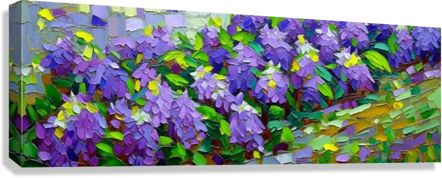 Giclée Stretched Canvas Print Purple Flower Wall Art