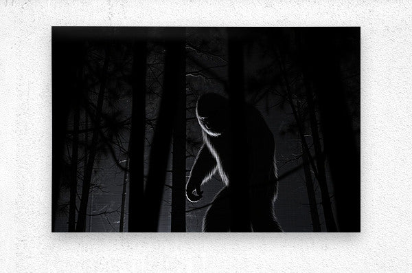  Brushed Metal Print Bigfoot Wall Art