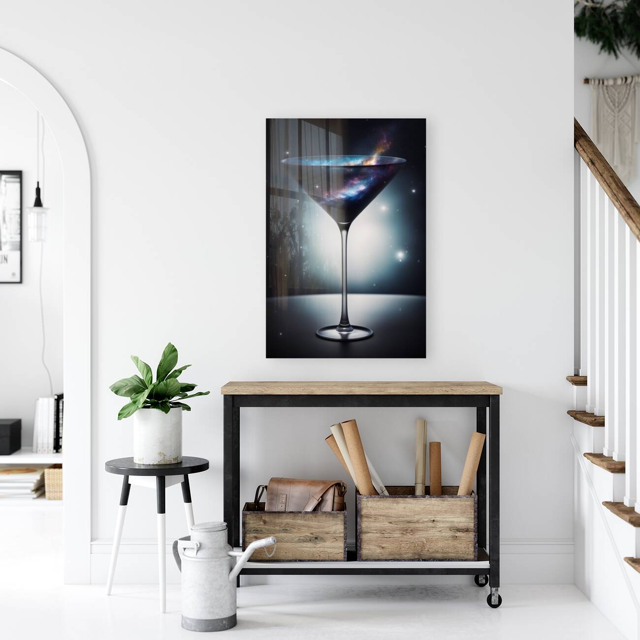 Acrylic Print Mockup Galaxy Martini Wall Art