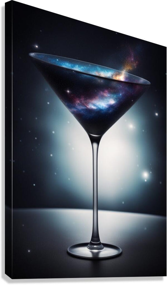 Giclée Stretched Canvas Print Galaxy Martini Wall Art