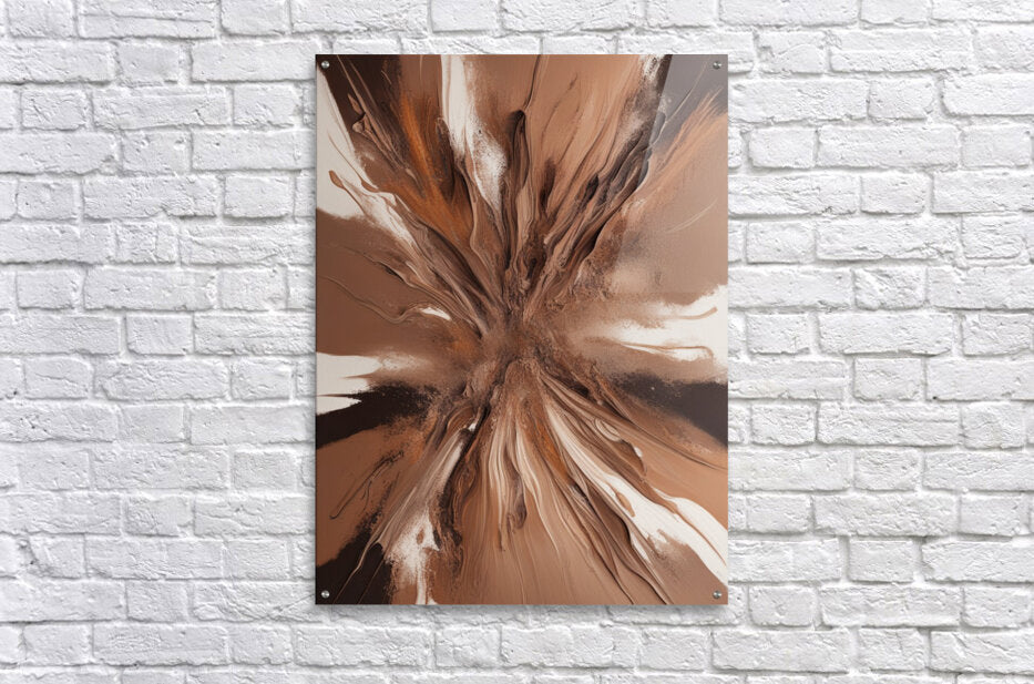 Acrylic Print Brown Abstract Wall Art