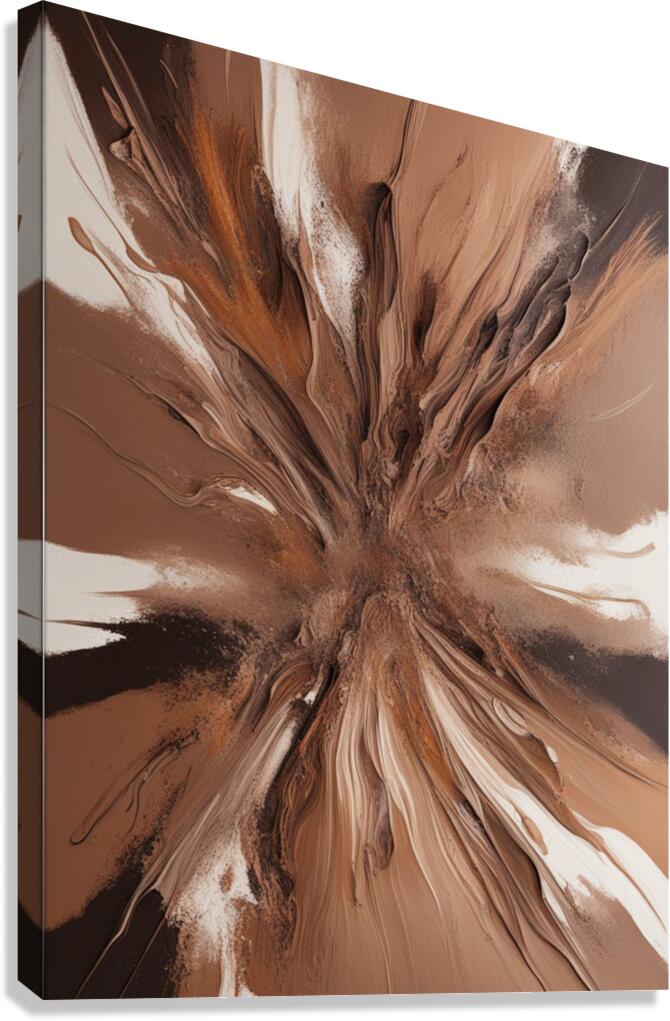 Giclée Stretched Canvas Print Brown Abstract Wall Art