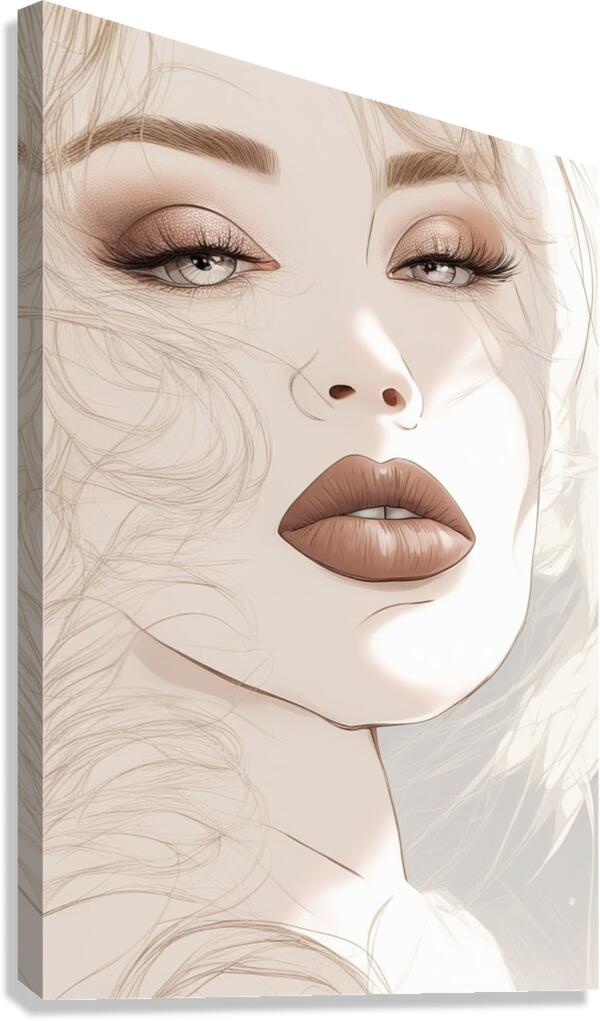  Giclée Stretched Canvas Print Mocha Make-up Wall Art
