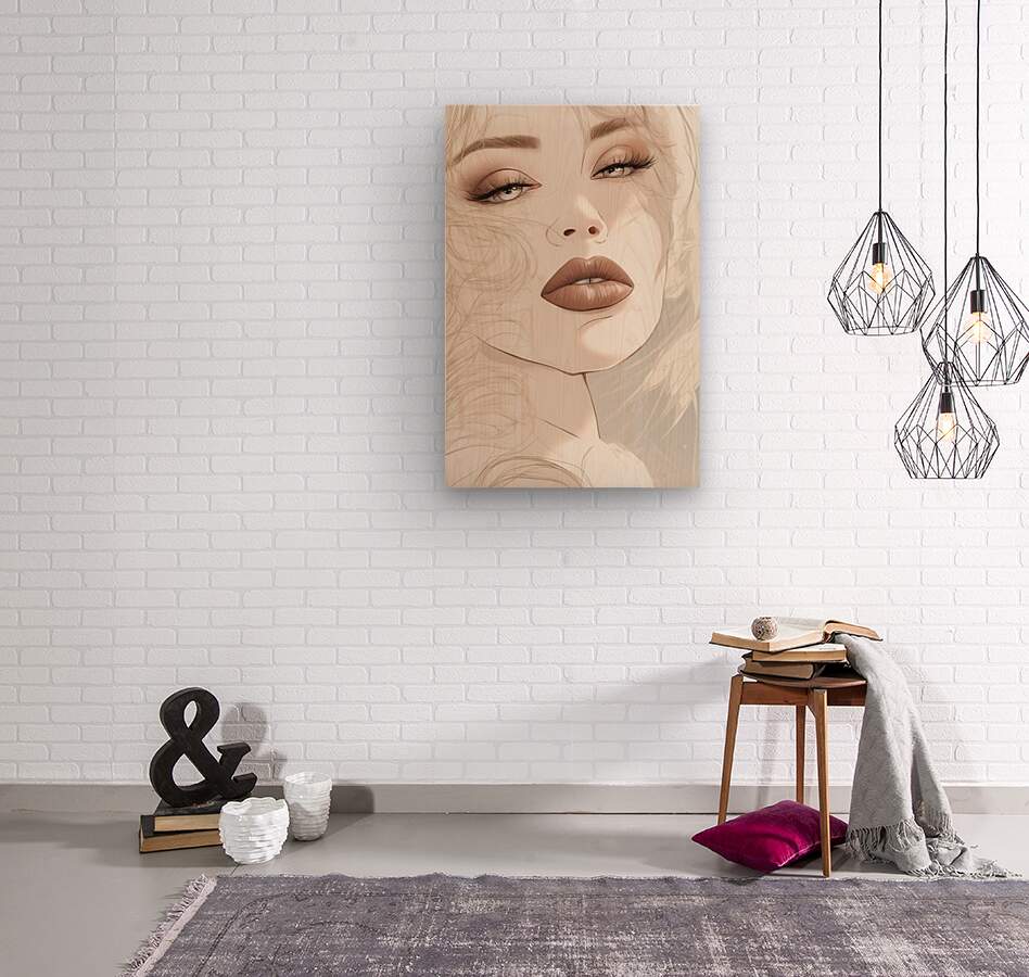 Wood Print Mocha Fashion Wall Art