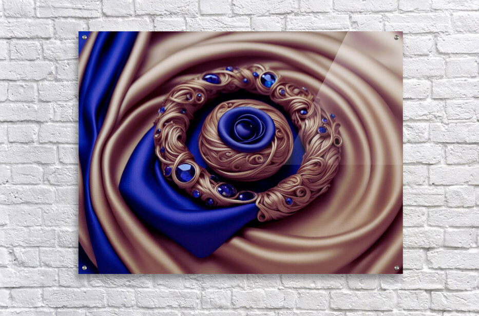Mocha Blue Acrylic Print Wall Art