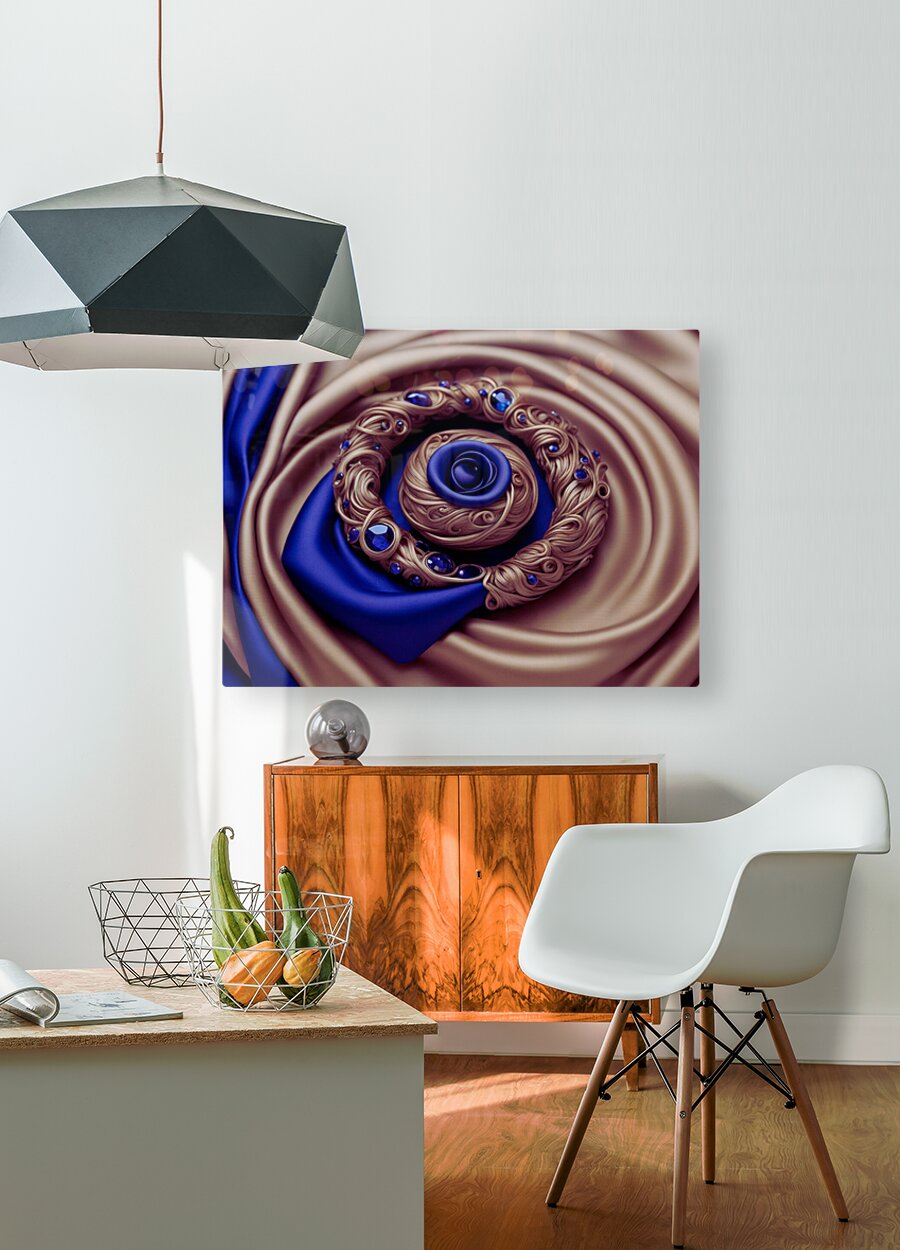 HD Sublimation Metal Print Mocha Blue Wall Art
