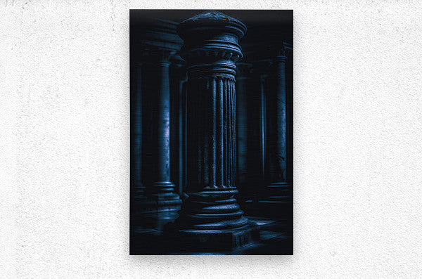 Brushed Metal Print Roman Column Wall Art