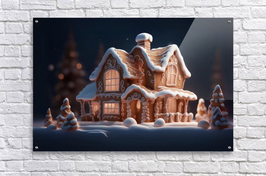 Acrylic Print Gingerbread House Wall Art