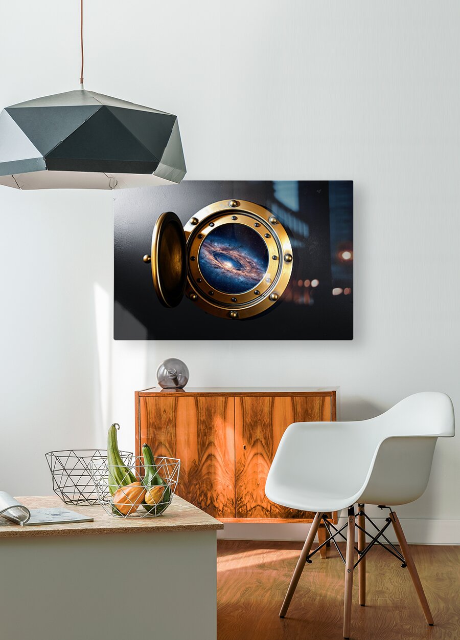  HD Sublimation Metal Print Galaxy Porthole Wall Art
