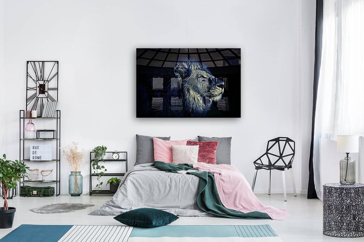 Acrylic Print Mockup Lion Wall Art