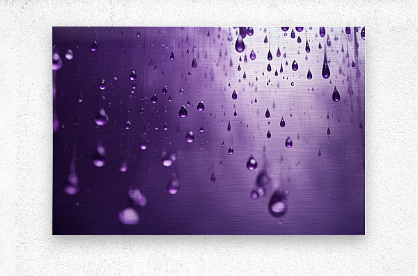 Brushed Metal Print Purple Wall Art