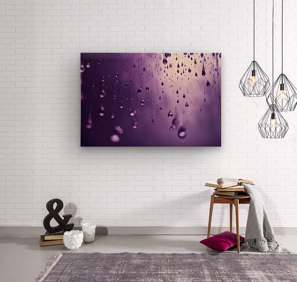  Wood Print Purple Wall Art