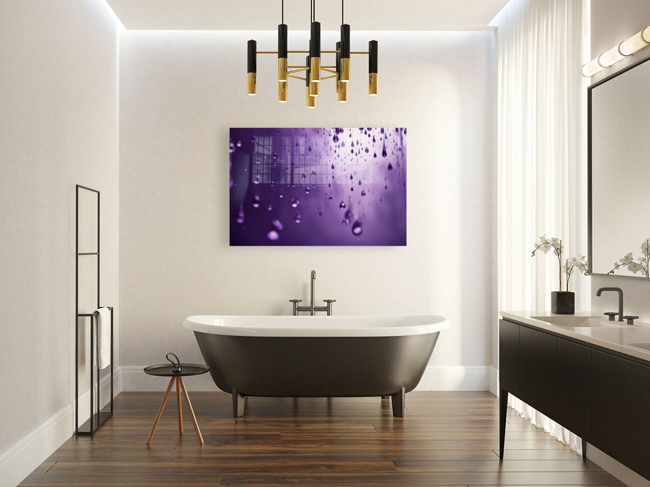 Acrylic Print Mockup Purple Wall Art