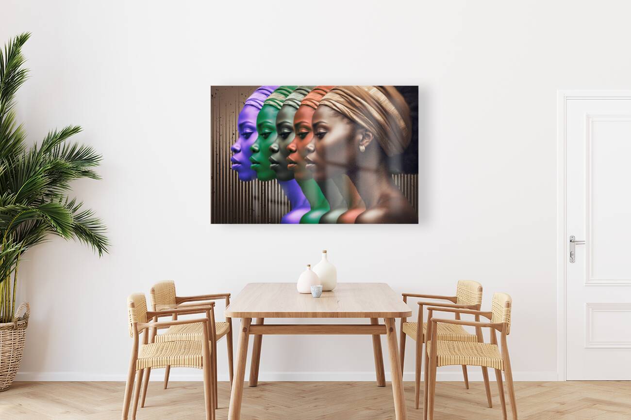 Acrylic Print Mockup African Woman Wall Art