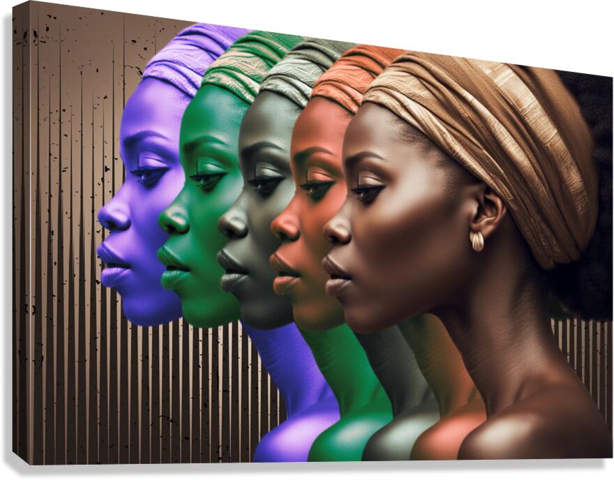  Giclée Stretched Canvas Print African Woman Wall Art