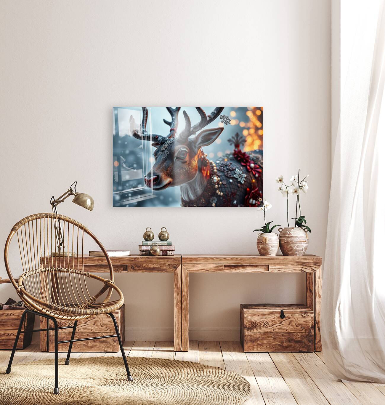 Acrylic Print Mockup Christmas Rudolph Wall Art