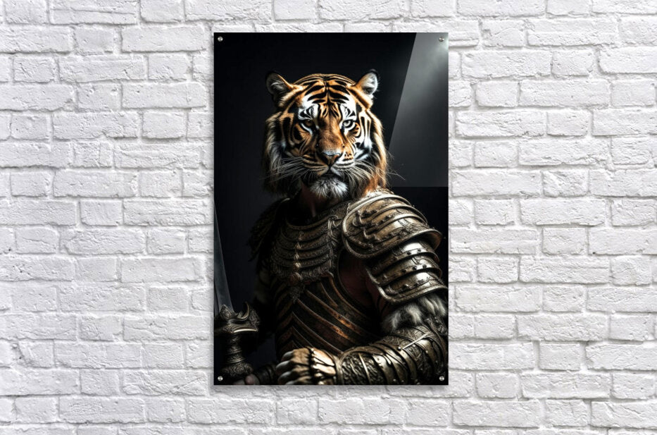 Acrylic Print Gladiator Tiger Wall Art
