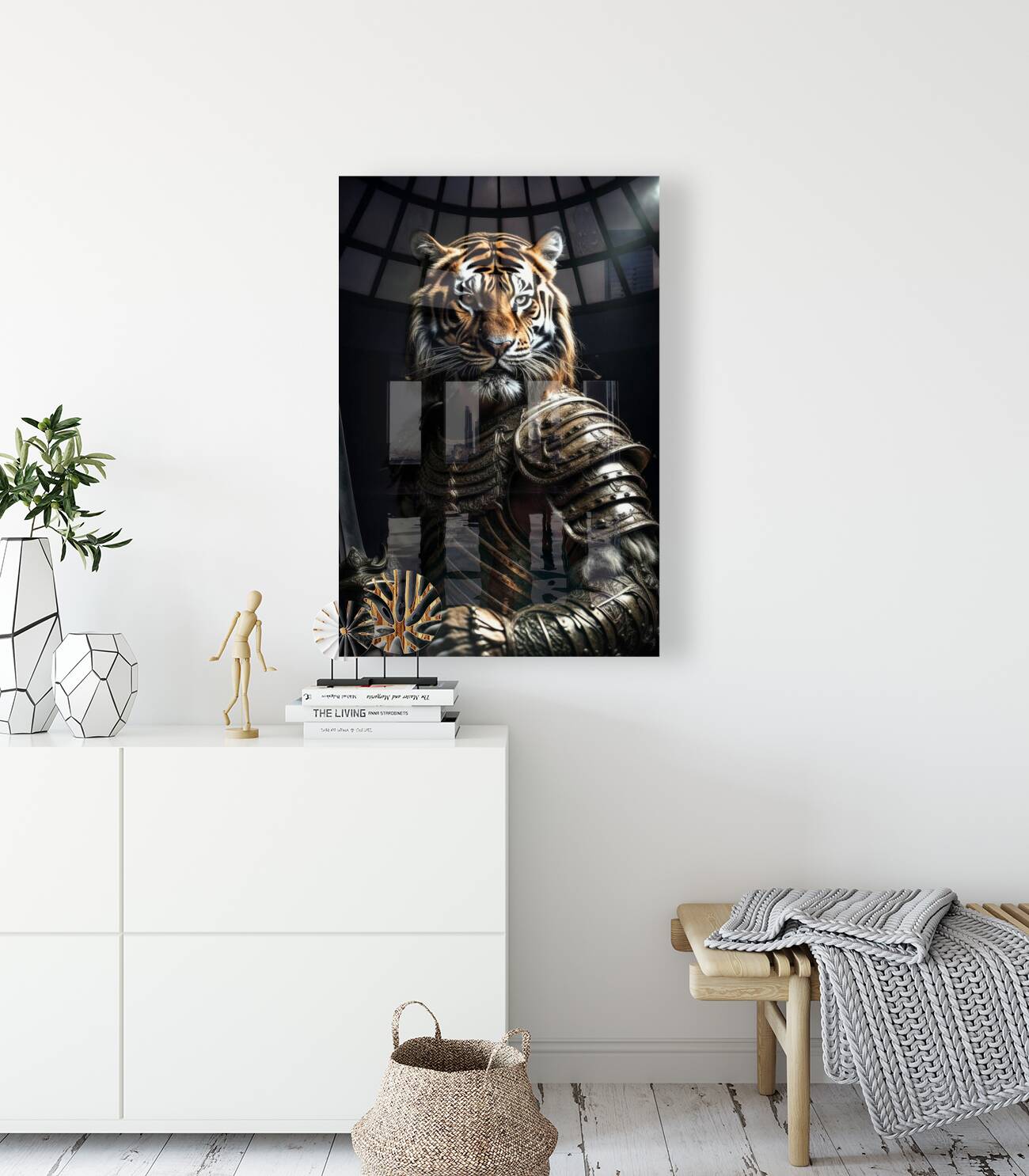 Acrylic Print Mockup Gladiator Tiger Wall Art
