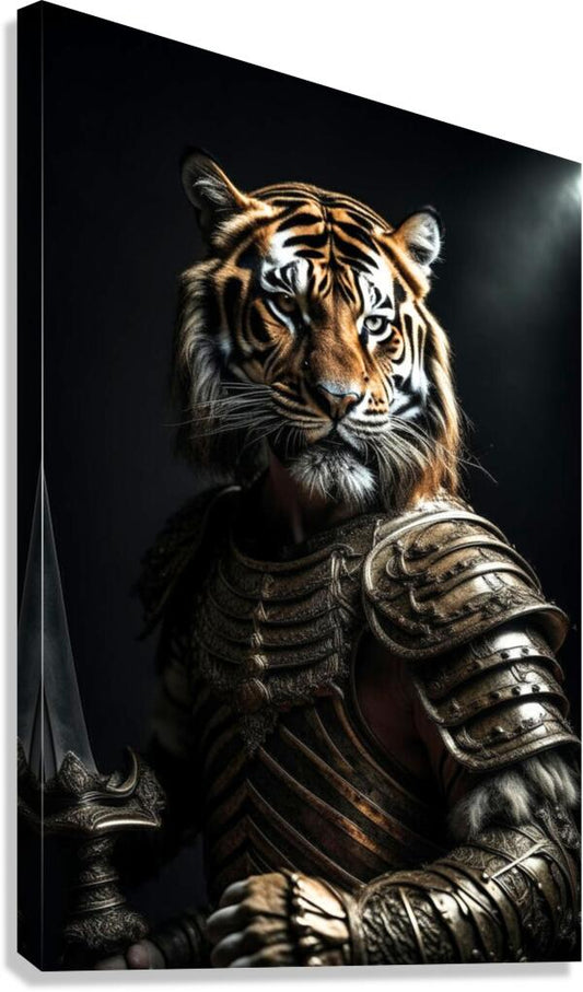  Giclée Stretched Canvas Print Gladiator Tiger Wall Art
