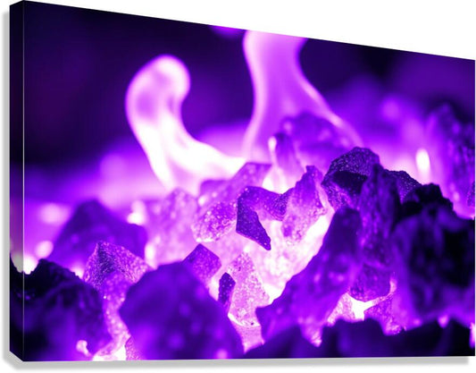  Giclée Stretched Canvas Print Purple Embers Wall Art