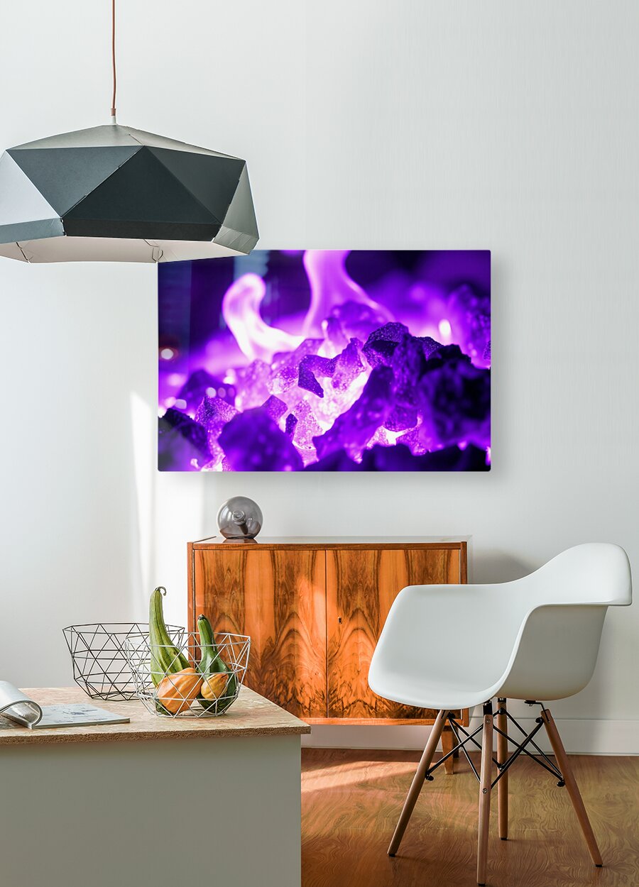  HD Sublimation Metal Print Purple Embers  Wall Art