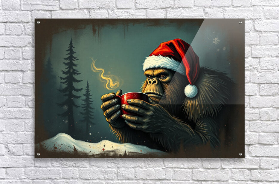 Acrylic Print Christmas Bigfoot Wall Art