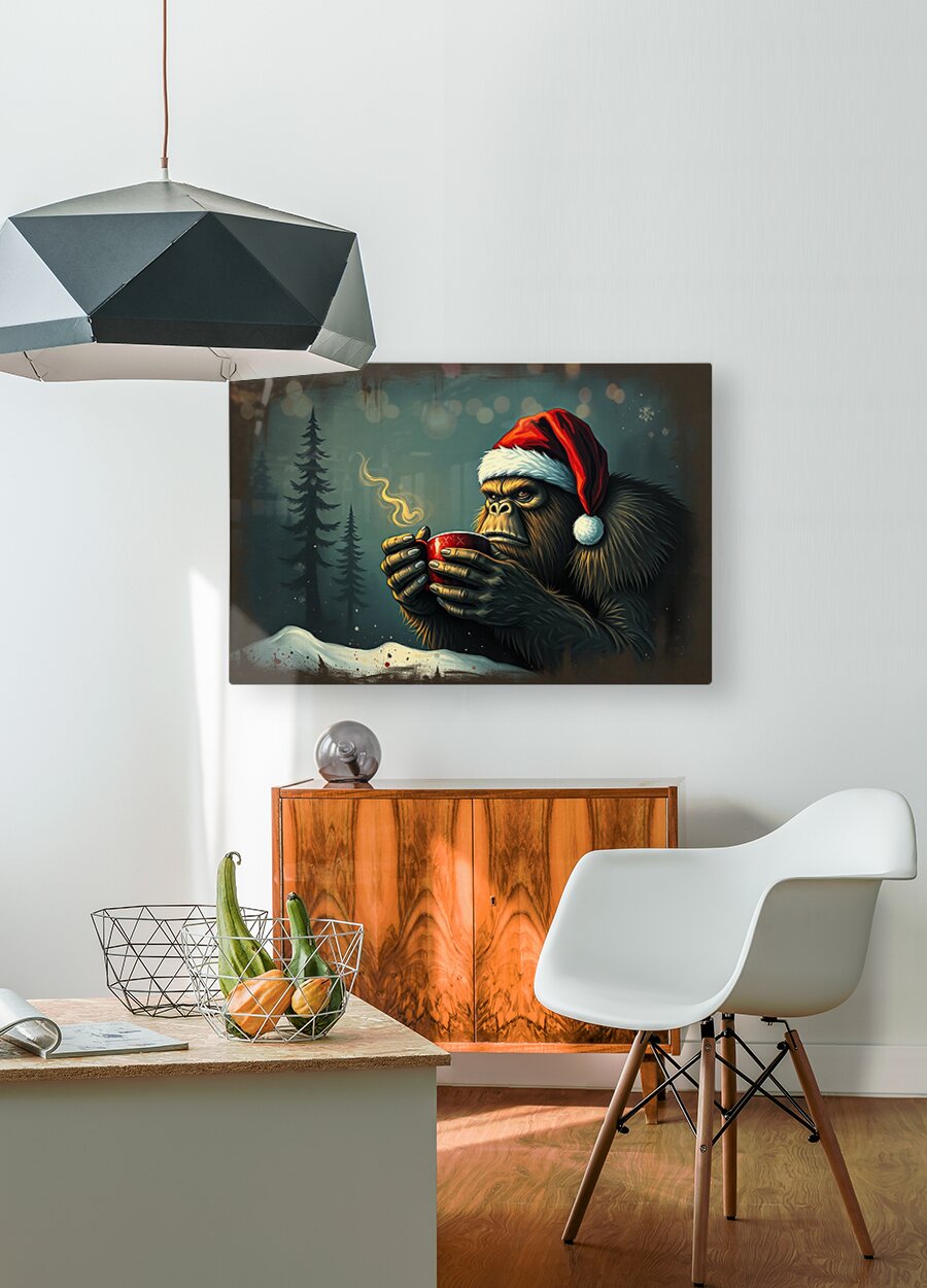  HD Sublimation Metal Print Christmas Bigfoot Wall Art