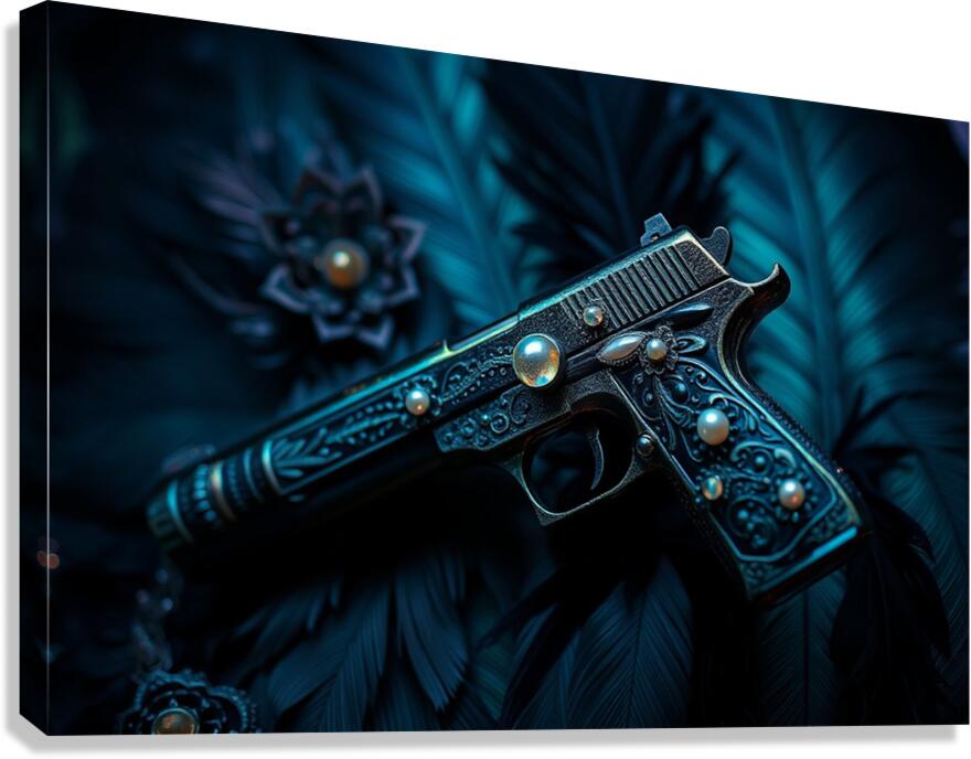  Giclée Stretched Canvas Print Steampunk Gun Wall Art