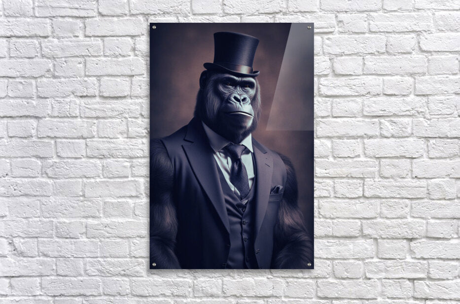 Acrylic Print Gorilla In Suit Wall Art