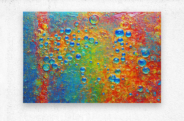 Brushed Metal Print Bubbling Rustic Wall Art