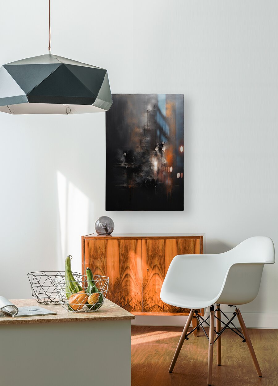 HD Metal Print Dark Abstract Wall Art