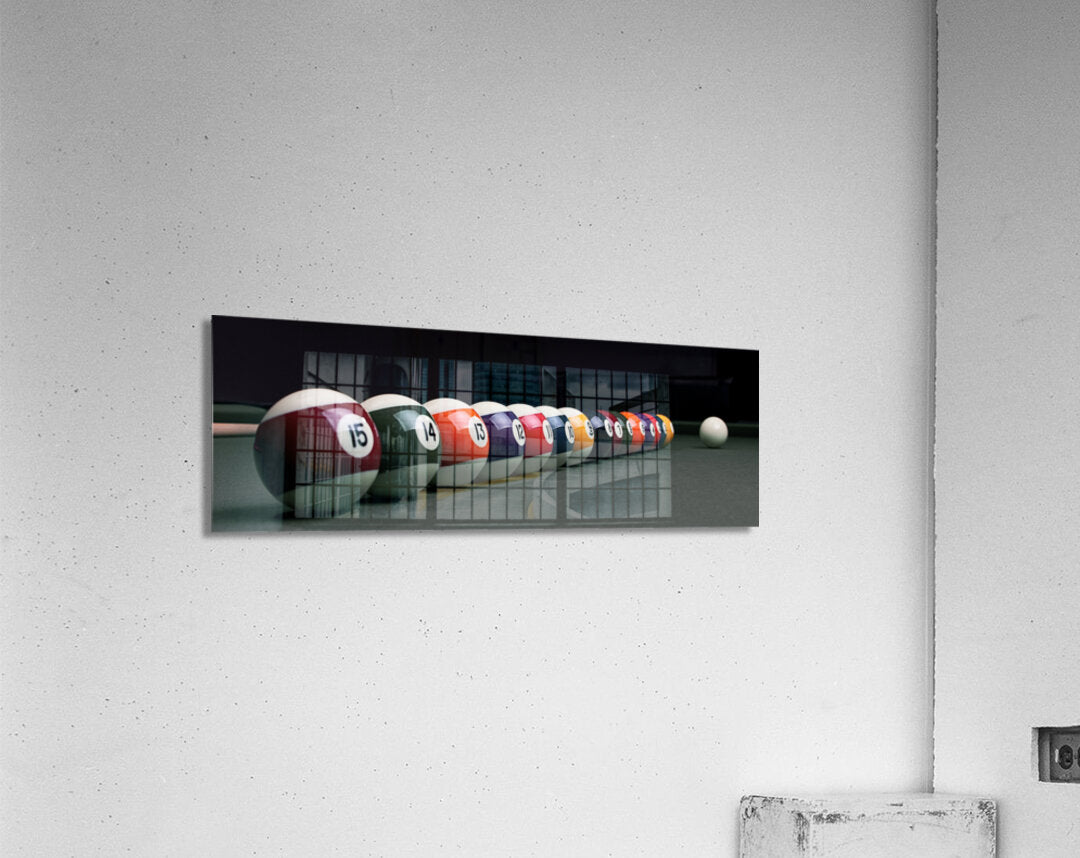 Acrylic Print Mockup Billiard Wall Art