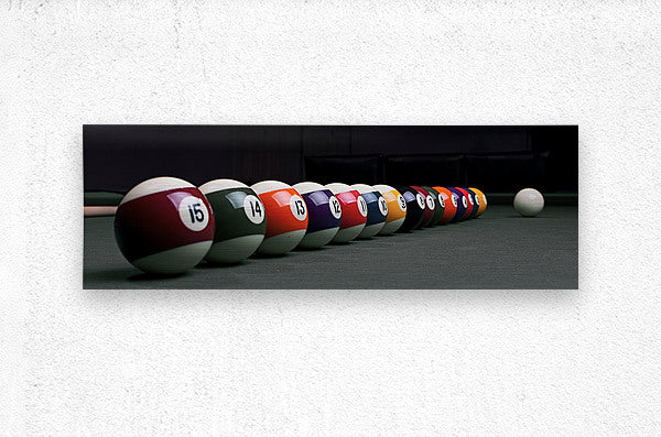 Brushed Metal Print Billiard Wall Art
