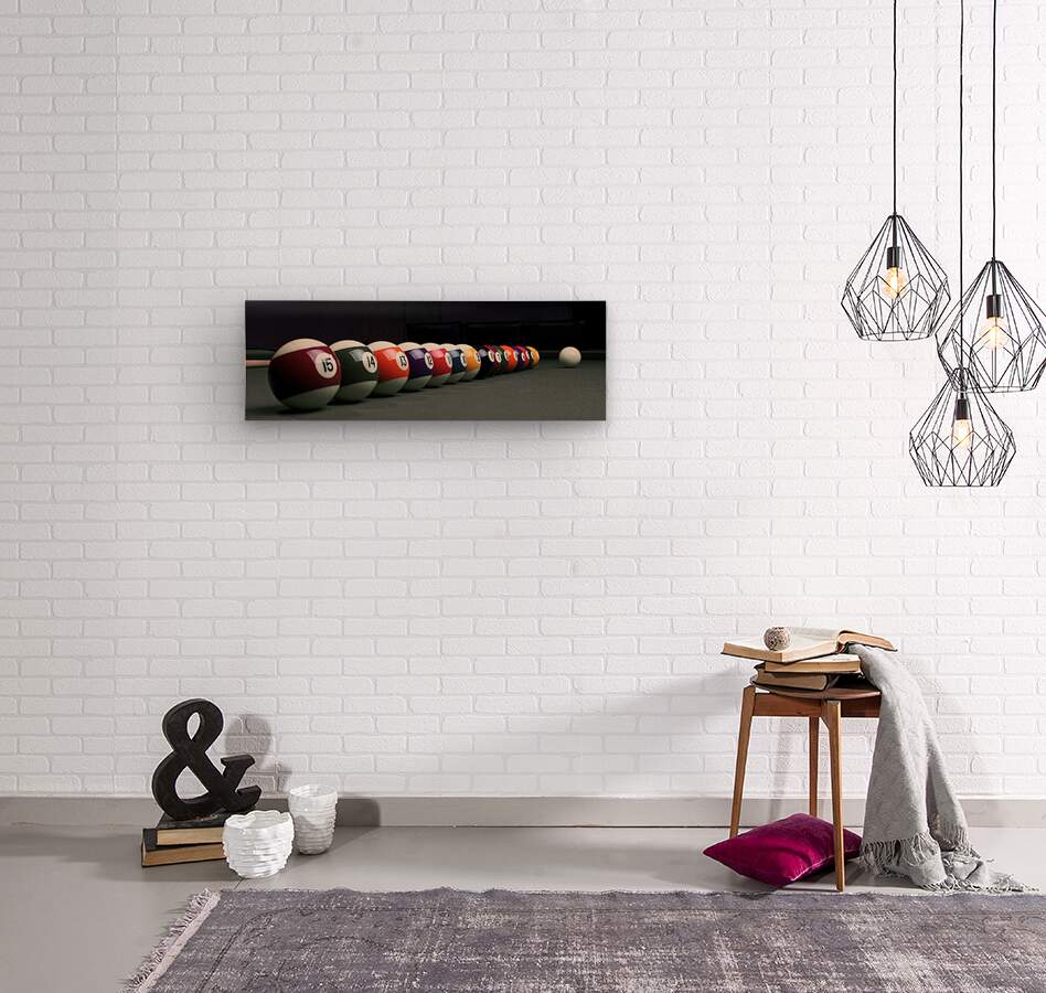 Wood Print Billiard Wall Art