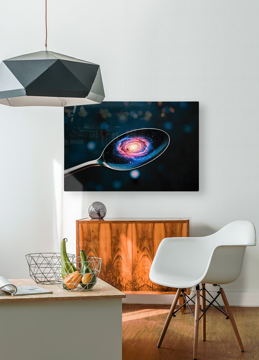  HD Sublimation Metal Print Galaxy Spoon Wall Art