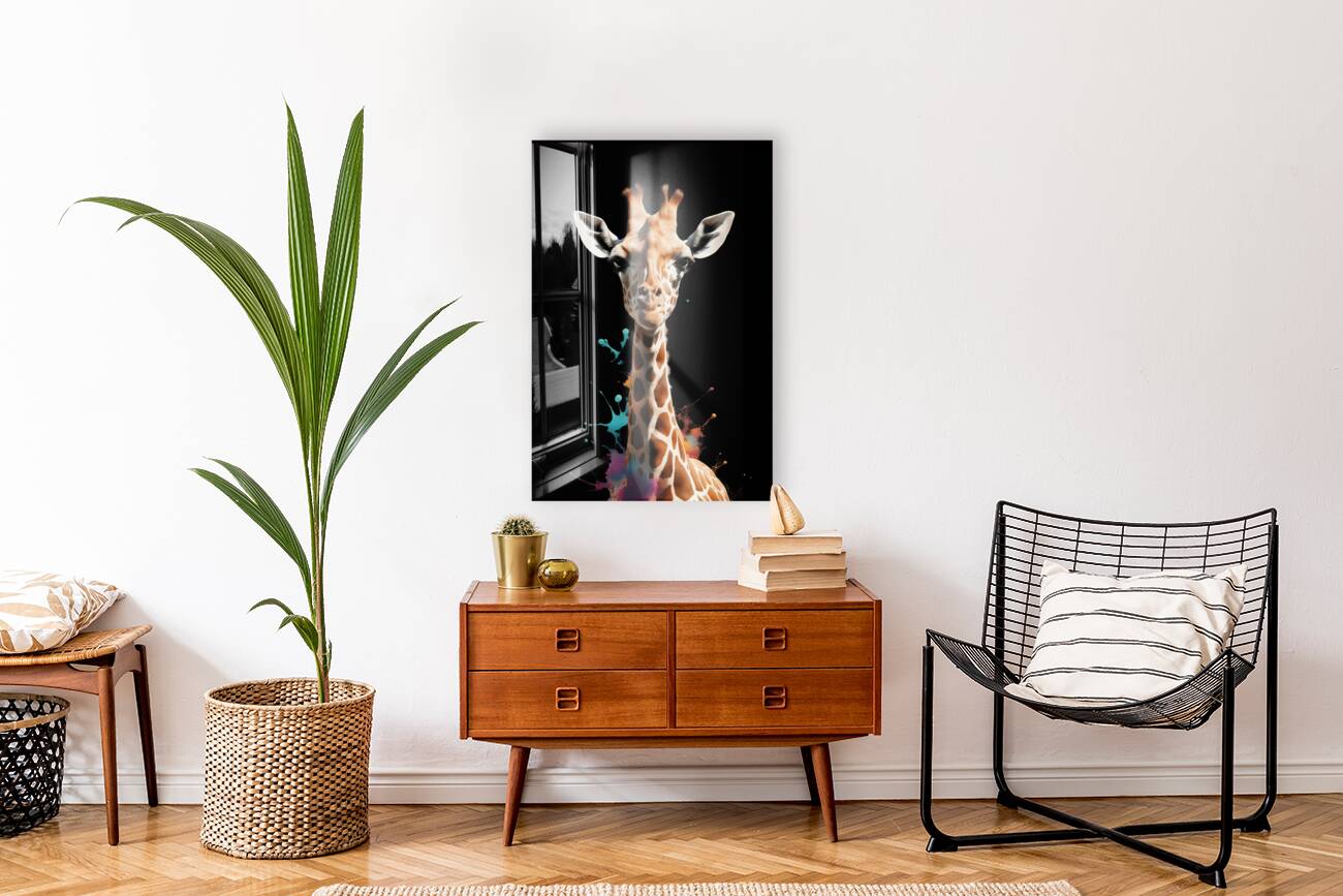 Acrylic Print Mockup Giraffe Wall Art