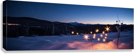 Giclée Stretched Canvas Print Winter Lights Wall Art