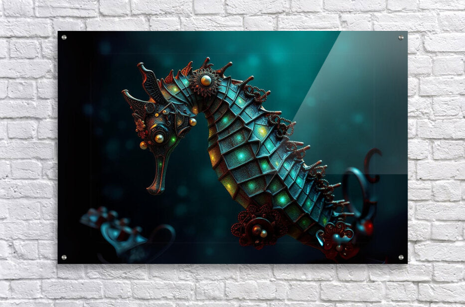 Acrylic Print Steampunk Seahorse