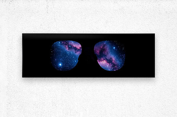  Brushed Metal Print Galaxy Sunglasses