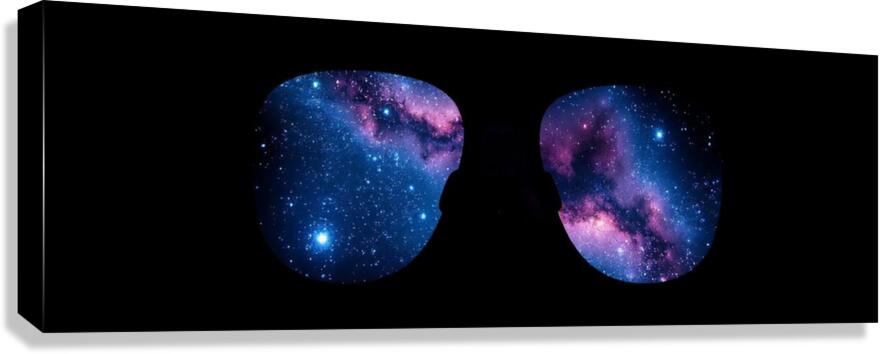 Giclée Stretched Canvas Print Galaxy Sunglasses Wall Art