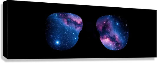 Giclée Stretched Canvas Print Galaxy Sunglasses Wall Art