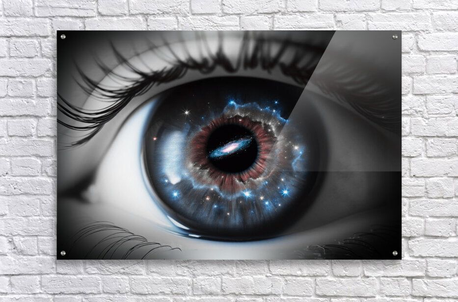 Stellar Vision Acrylic Print Galaxy Eyeball Wall Art