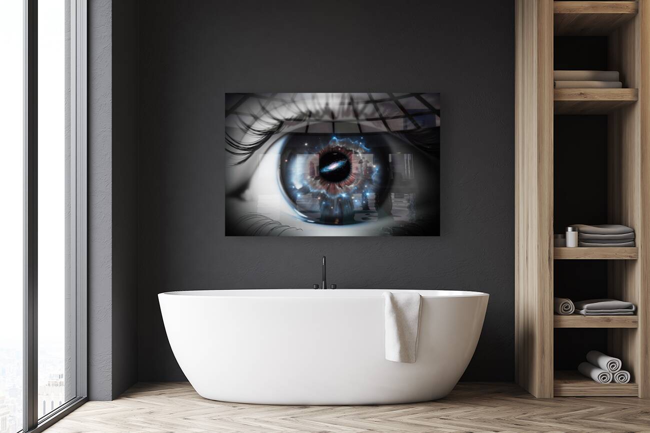 Acrylic Print Mockup Galaxy Eyeball Art
