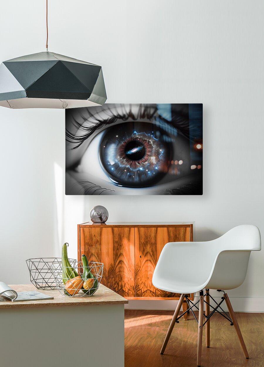 HD Sublimation Metal Print Galaxy Eye Wall Art