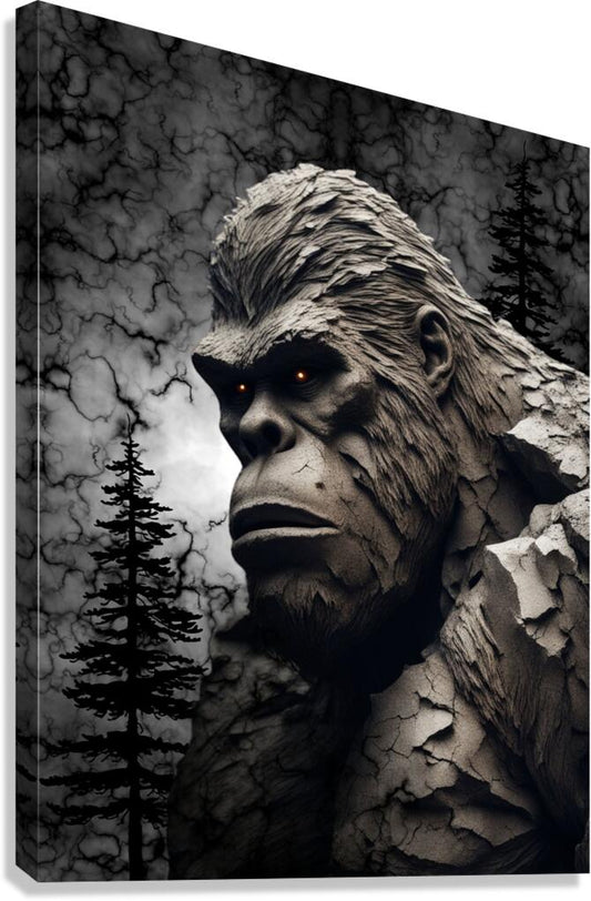 Giclée Stretched Canvas Print Bigfoot Wall Art