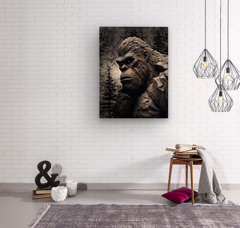 Wood Print Bigfoot Wall Art