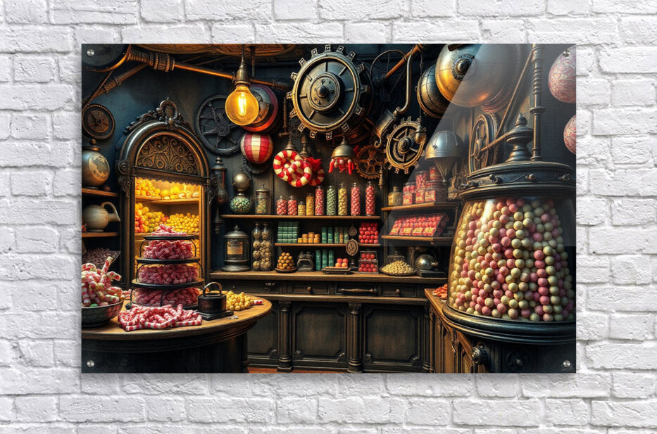  Acrylic Print Steampunk Candy Shop Wall Art